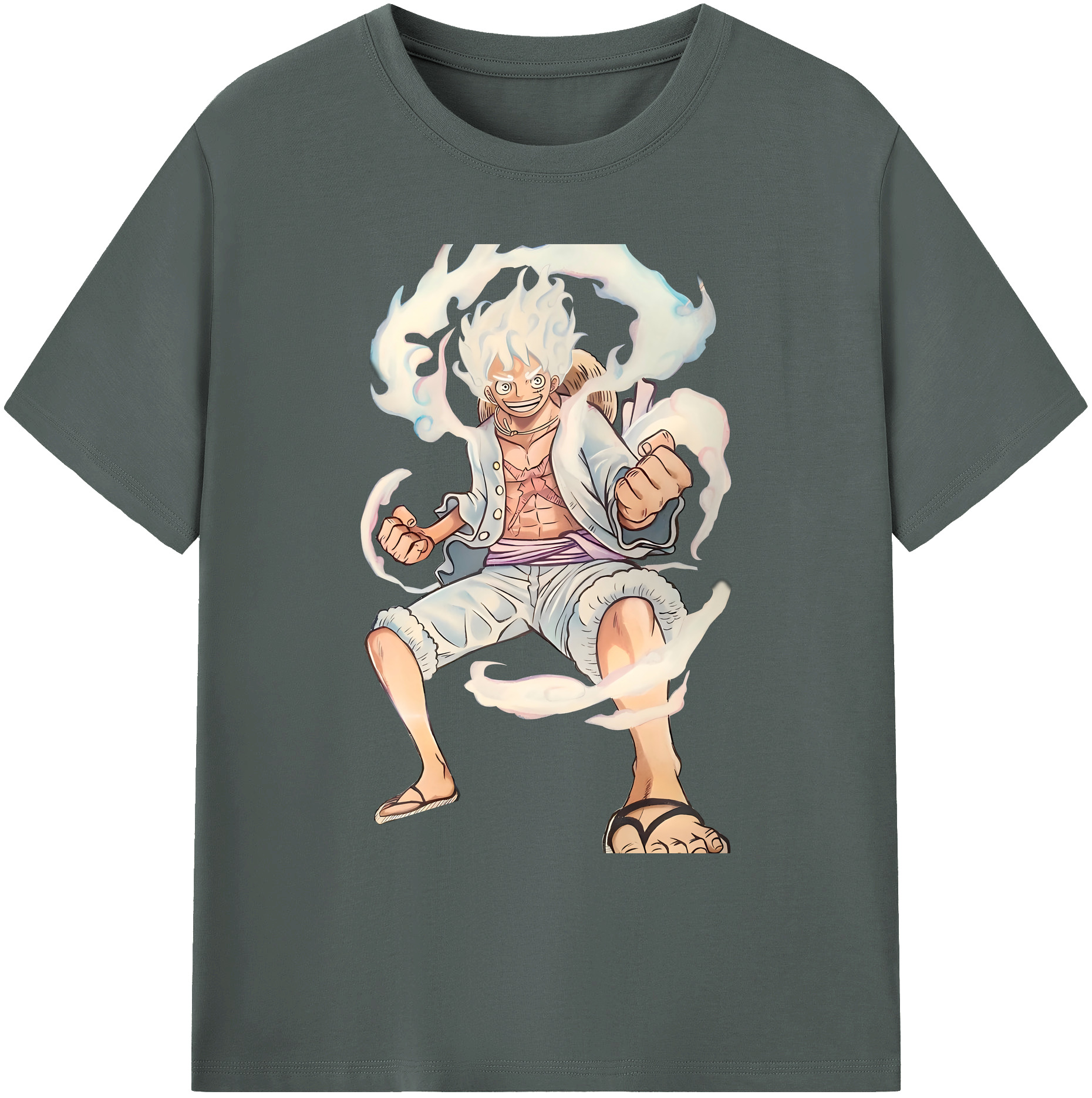 ワンピース モンキー・D・ルフィ ONE PIECE Monkey D. Luffy 綿100％ メンズ半袖Tシャツ｜肌触りやわらか＆通気性